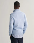 Casual Cotton Halfzip - Light Blue Melange
