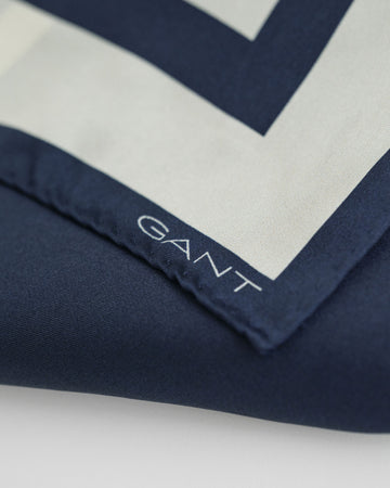 Striped Silk Scarf - Evening Blue