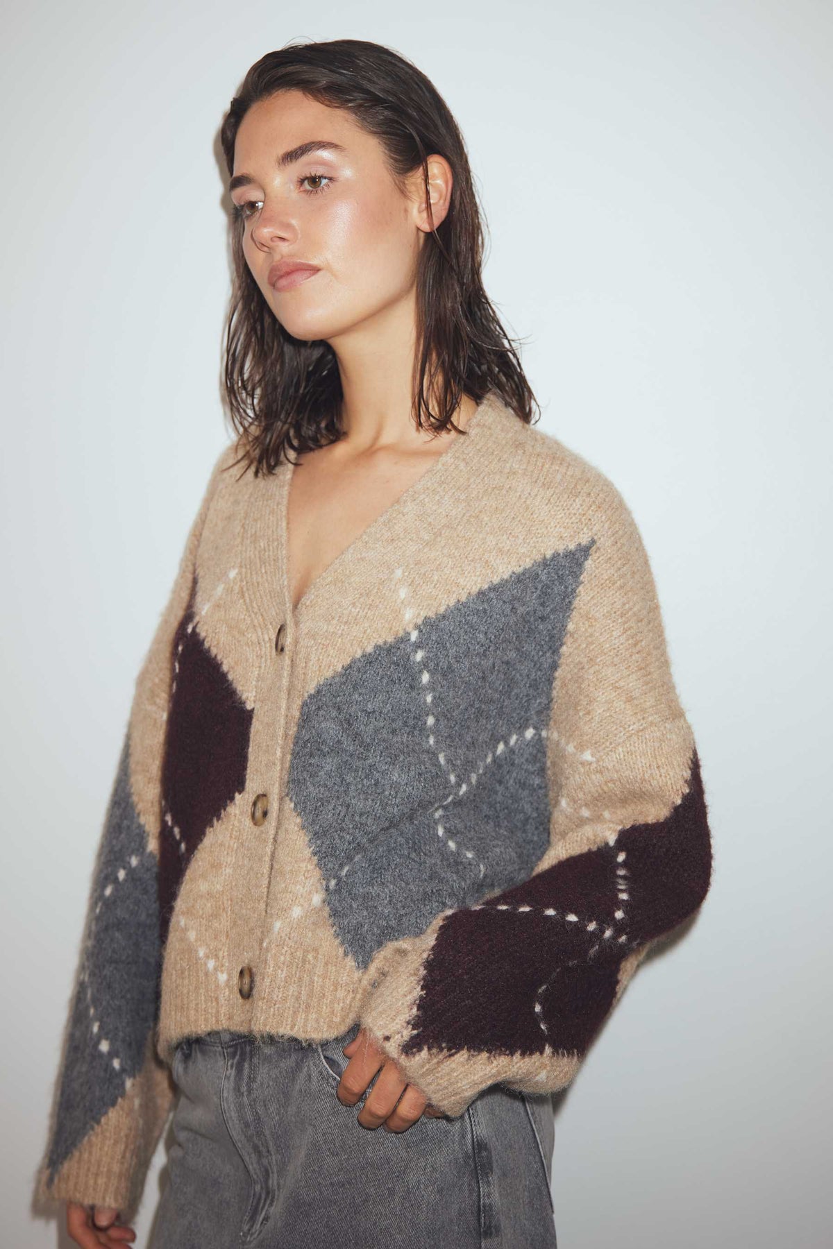 N-Laiana Knit Cardigan - Sand Melange