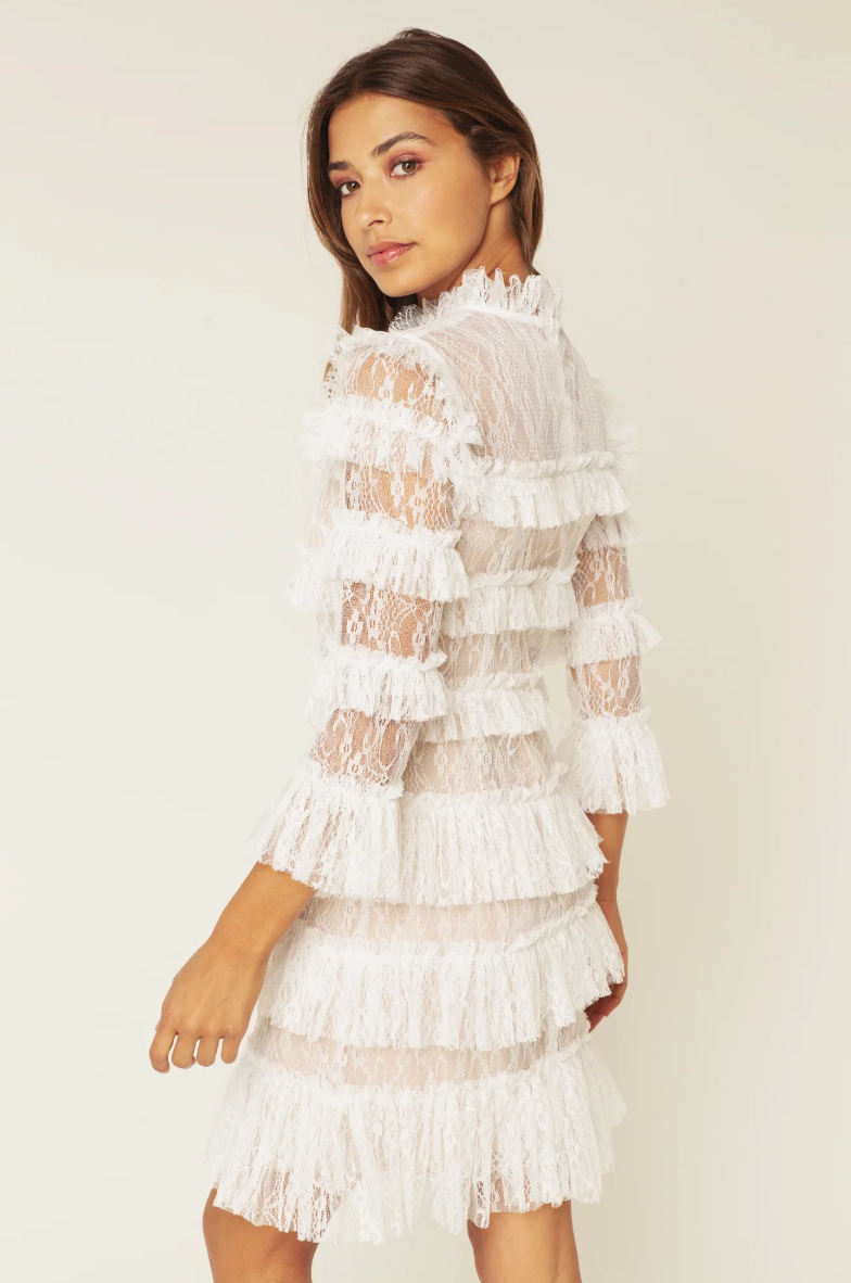 Carmine Mini dress - Cloudy White - By Malina - Kjoler - VILLOID.no