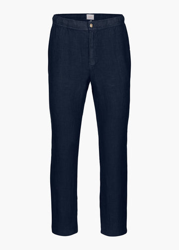 Amalfi Slim Linen Pant - Navy