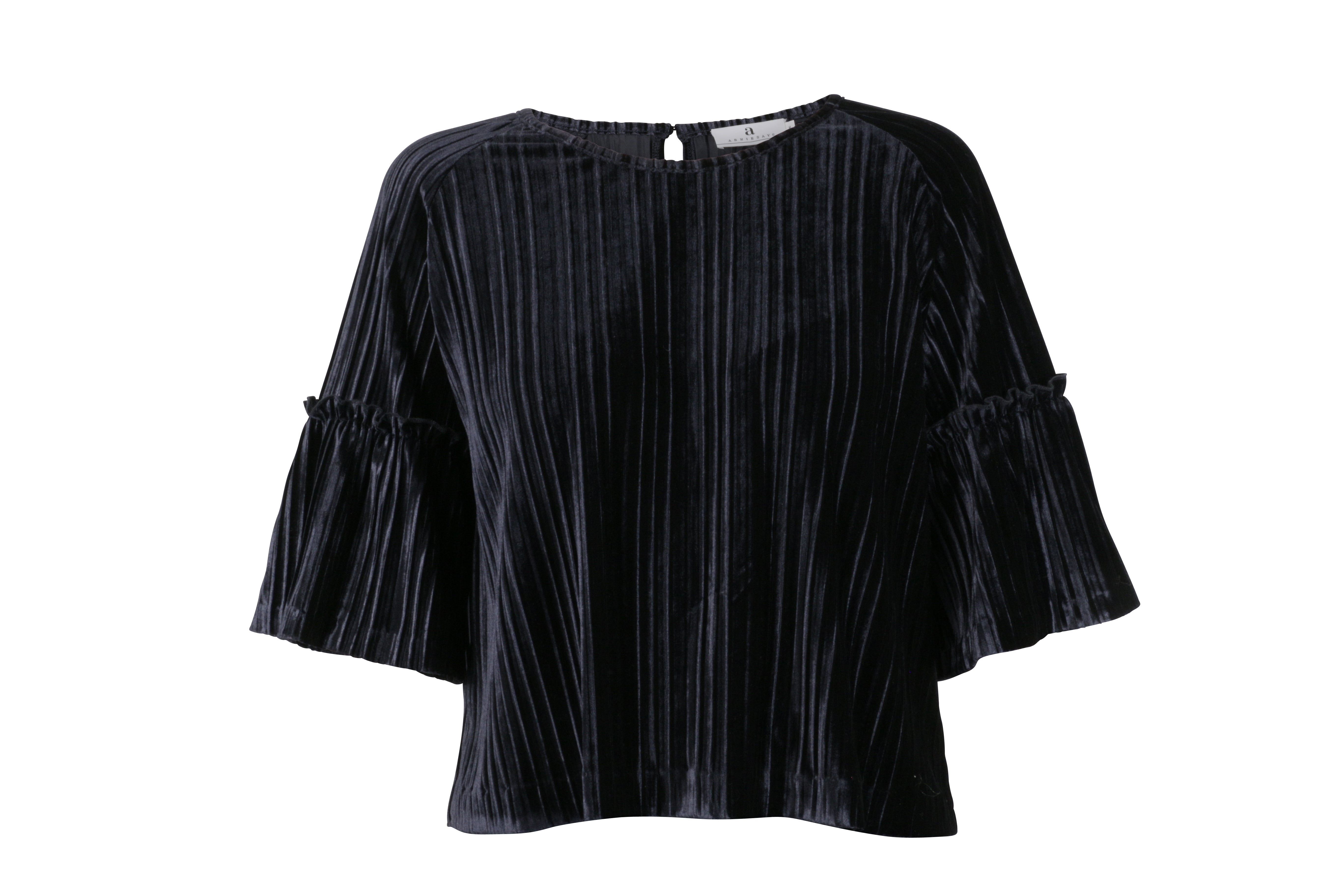 Marilee Pleated Velvet Top