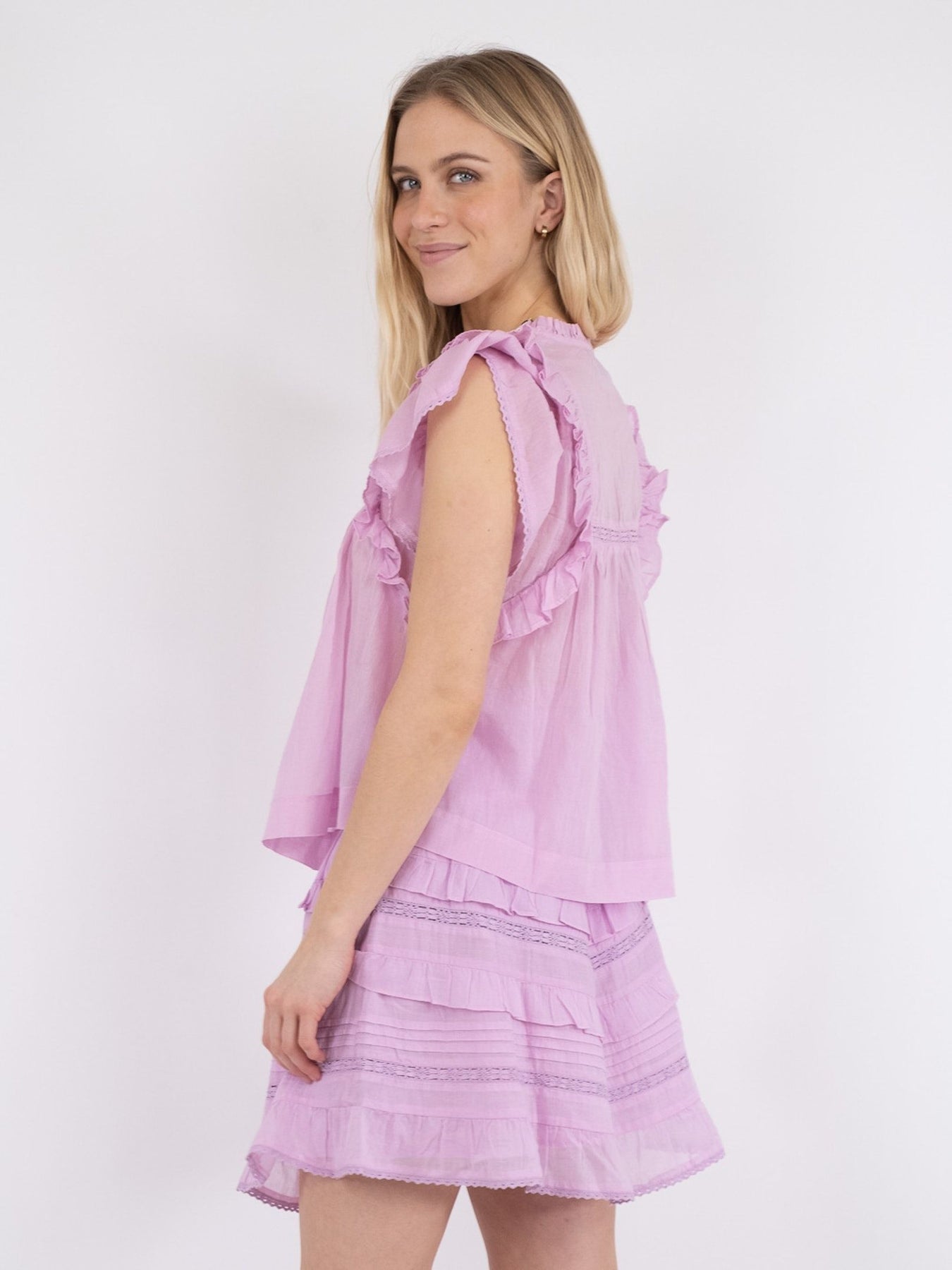 Jayla S Voile Top - Rose
