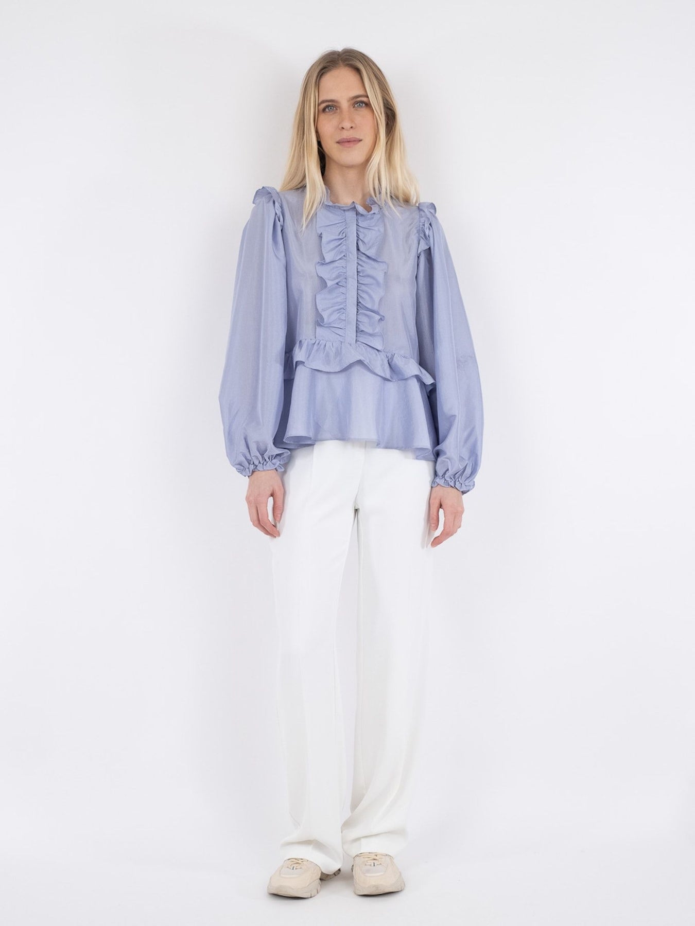 Hawaii Solid Blouse - Light Blue