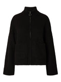 Sia Ras Ls Knit Zipper Cardigan - Black