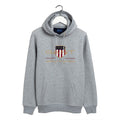 Archive Shield Hoodie - Grey Melange
