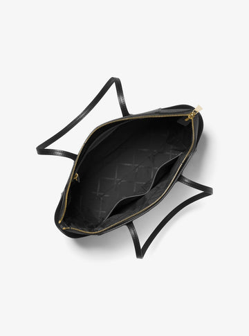Marilyn Medium Saffiano Leather Tote Bag - Black