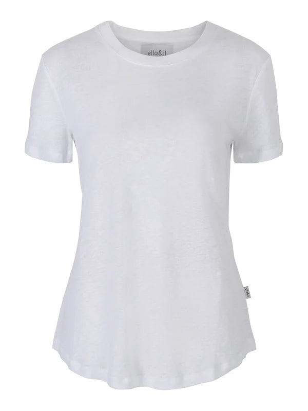 Jane Linen Tee - White