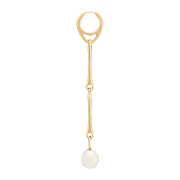 Stag Earring - White Pearl Gold