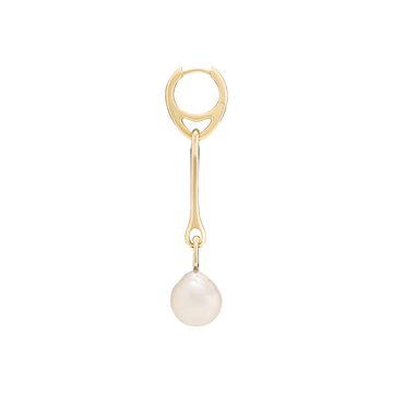Squash Earring - White Pearl Gold