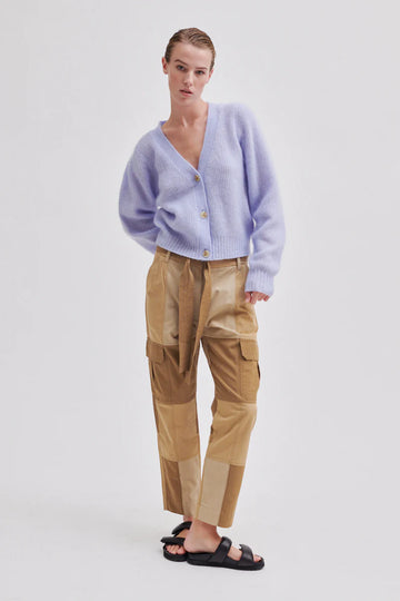 Brooky Knit New Puff Cardigan - Brunnera Blue