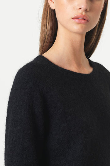 Brook Knit New Loose O-Neck - Black - Second Female - Gensere - VILLOID.no