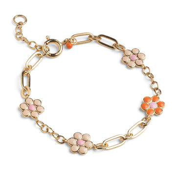 Blossom Bracelet - Orange/Beige/Light Blue/Light Pink