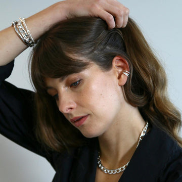 Double Ear Cuff - Silver