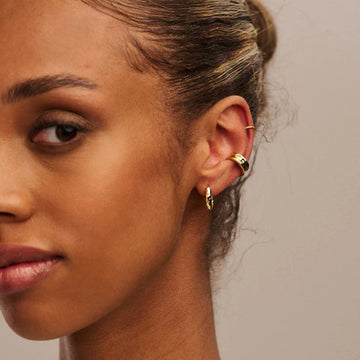 Molten Metal Ear Cuff - Pale Gold