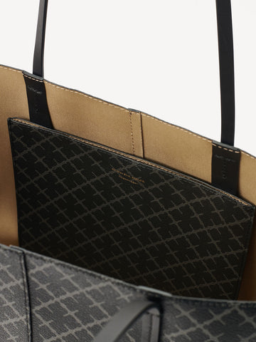 Abigail Printed Tote Bag - Charcoal