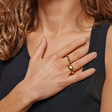 Agnete Large Ring - Gold