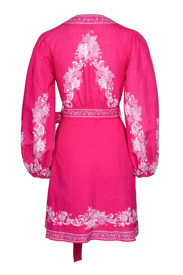 Simona Mini Dress - Pink Print