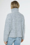 Tilia Zip Knit - Dusty Blue Melange