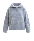 Tilia Zip Knit - Dusty Blue Melange