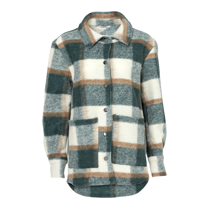 Viksa Jacket Wool - Green/Camel - Noella - Jakker - VILLOID.no