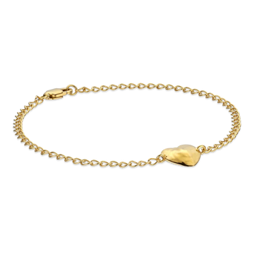 Bruised Heart Bracelet - Gold Plated