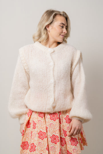 Olly Cardigan - White