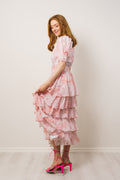 Jade Shimmering Goddess Dress - Shell Pink