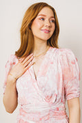 Jade Shimmering Goddess Dress - Shell Pink