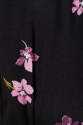 Walda Ls Aop Midi Dress - Black W/Cyclamen Flower