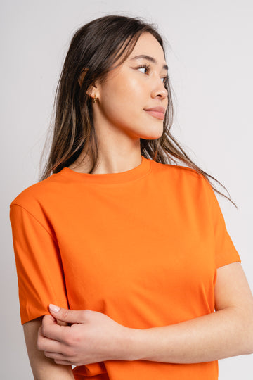 Myessential Ss O-Neck Tee - Orangeade
