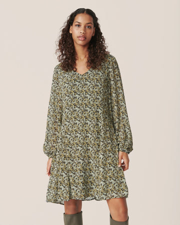 Jamela Rikkelie Dress - Blue Flower