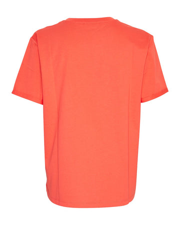 Terina Organic Small Logo Tee - Rose/White