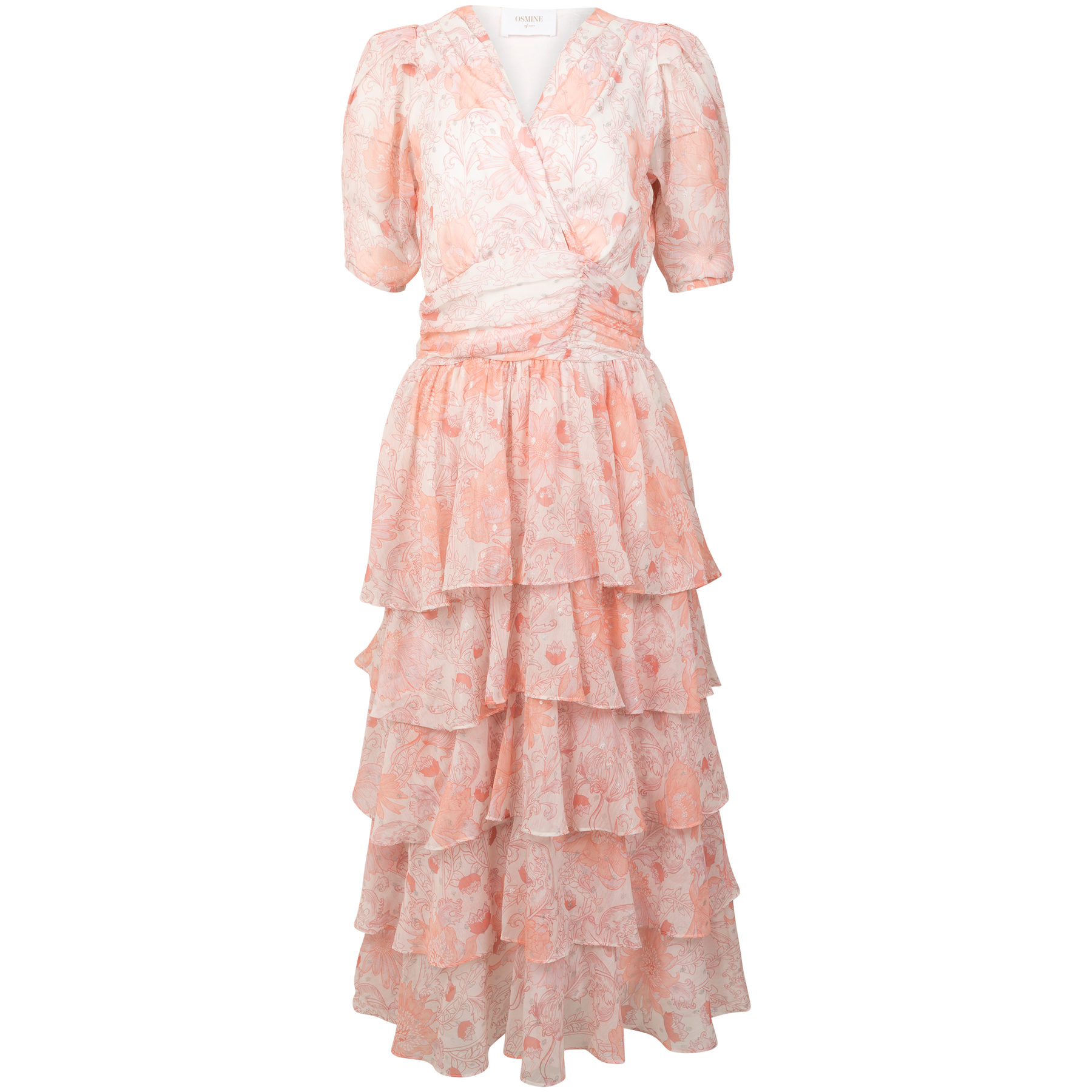Jade Shimmering Goddess Dress - Shell Pink