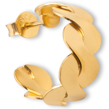 Small Wavy Hoop - Gold