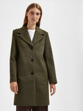 New Sasja Wool Coat - Ivy Green Melange