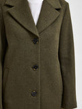New Sasja Wool Coat - Ivy Green Melange