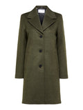 New Sasja Wool Coat - Ivy Green Melange