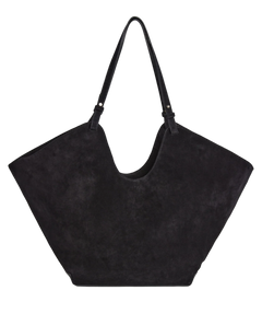 Dahlia Tote Bag - Suede Black