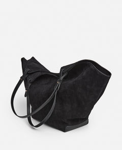 Dahlia Tote Bag - Suede Black