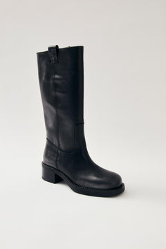 Sajan Leather Boots - Black