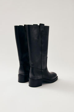 Sajan Leather Boots - Black
