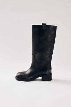 Sajan Leather Boots - Black
