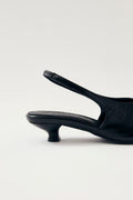 Eros Leather Mules - Black