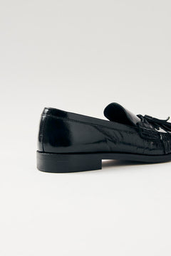 Marietta Onix Leather Loafers - Black