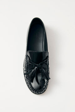 Marietta Onix Leather Loafers - Black