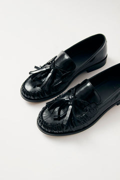 Marietta Onix Leather Loafers - Black
