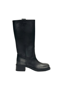 Sajan Leather Boots - Black