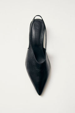 Eros Leather Mules - Black