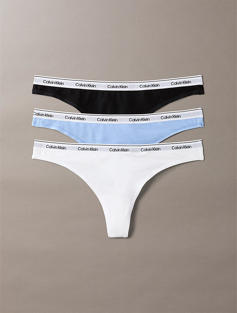 Thong 3Pk - Black/White/Frozen Fjiord